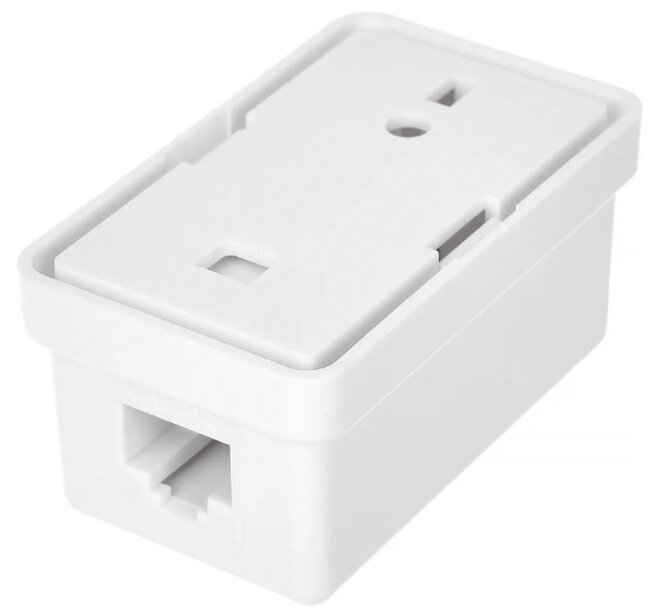 Настенная розетка NETLAN EC-UWO-1-UD2-WT-10, Кат.5e, 1 порт, неэкранированная, белая, 10шт.