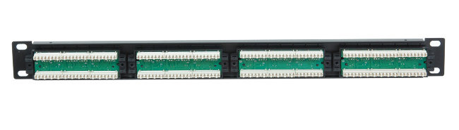 Коммутационная панель NETLAN EC-URP-24-UD2 19", 1U, 24 порта, Кат.5е (Класс D), 100МГц, RJ45/8P8C