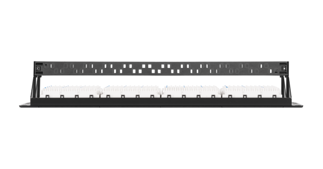 Коммутационная панель NIKOMAX NMC-RP24UE2-1U-BK 19", 1U, 24 порта, Кат.6 (Класс E), чёрная