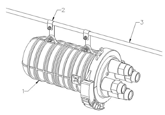 Муфта вертикальная оптическая GJS-2-D 48 волокон (термоусадка)