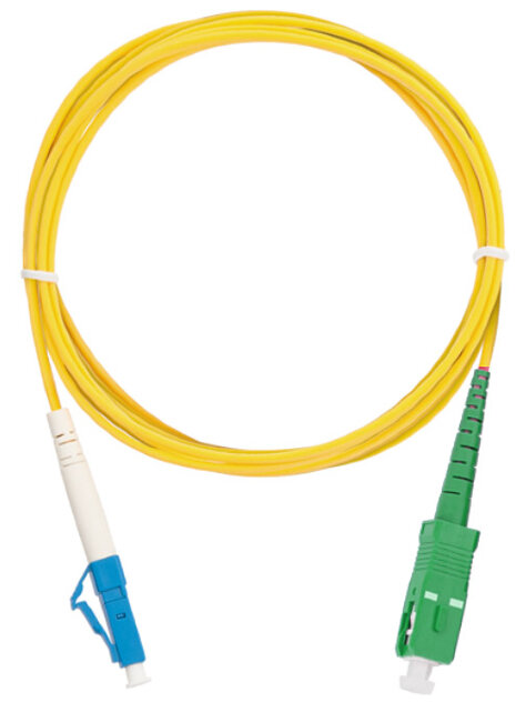 Патчкорд оптический LC/UPC-SC/APC 9,5/125,3мм,SM - 1м (Simplex) LSZH