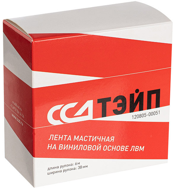Лента мастичная на виниловой основе ЛВМ ССД-ТЭЙП 38мм х 6м