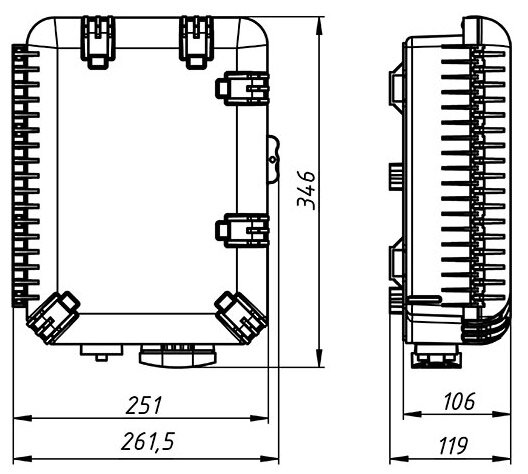 Оптическая кросс-муфта ОКМ-3223-16SC-164-М-36К