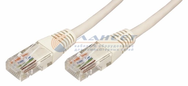 Шнур NETLAN UTP4 пары, Кат.5е, 2хRJ45, T568B, BL, 100Mhz, BC (чистая медь) СИНИЙ (уп.10шт)