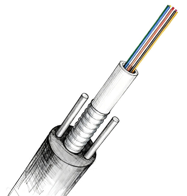 COVLINE ARMORED 4 волокна SM G652D 1.0mm steel wire, OD8.0mm, PE, 2.7kN