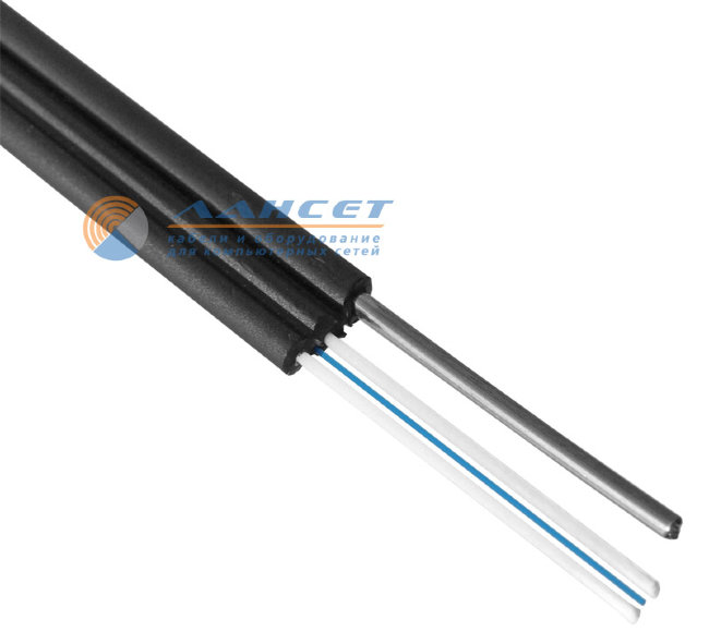 Alpha Mile Flex FTTx (2Д-М) кабель оптический с тросом (проволка) 2 волокна (кат1000м)