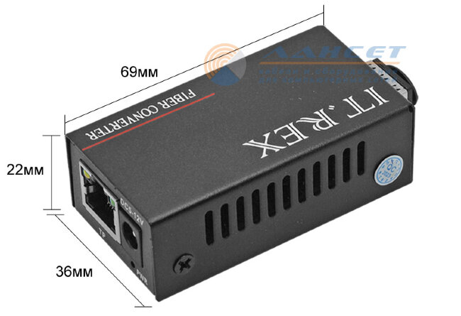 Медиаконвертер IT.Rex (UTP 10/100/1000 Мb/s, SFP 1000 Мb/s) type Mini 