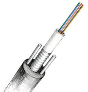 COVLINE ARMORED 16 волокон SM G652D 1.0mm steel wire, OD8.0mm, PE, 2.7kN