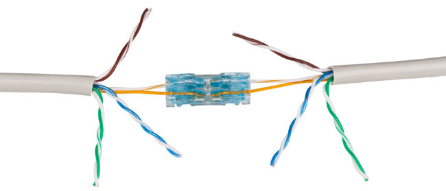 Соединитель для 2 медных пар, UCTP-4-IDC, 0.4-0.7мм, 21-26 AWG (упаковка 50шт)