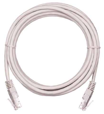 Шнур NETLAN UTP4 пары, Кат.5е, 2хRJ45, T568B, GY, 100Mhz, BC (чистая медь) СЕРЫЙ (уп.10шт)