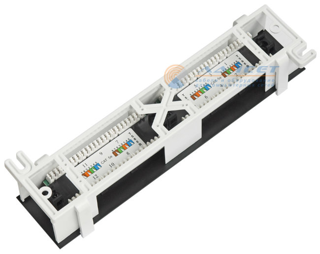 Патч-панель 12 портов Cat5e 1U IDC:110 настенная