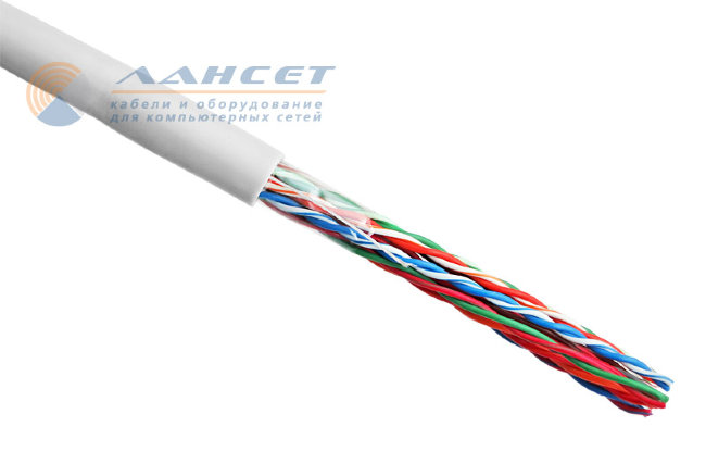 U/UTP, CAT 5е, PVC, 16PR, 24AWG, INDOOR, SOLID, серый, 305м, РФ REXANT