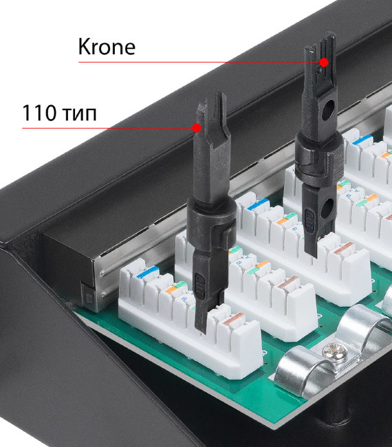 Патч-панель 19" Кат. 5е Cabeus PL-24-Cat.5e-SH-Dual IDC 1U 24 порта