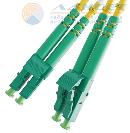 Шнур оптический (патчкорд) SC/APC-SC/APC 9,5/125,3мм,SM - 2м (Duplex) LSZH