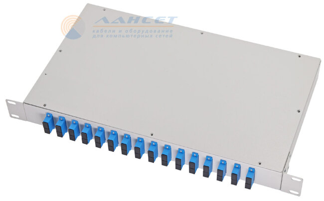 Кросс распределительный стоечный укомплектованный 1U 19" 32 SC/UPC, серый