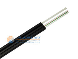 COVLINE FTTx (2D-D) 1 волокно G.657 A1, Black LSZH, 1000 м. кабель оптический с дополнительный силовым элементом(стеклопластиковый пруток)