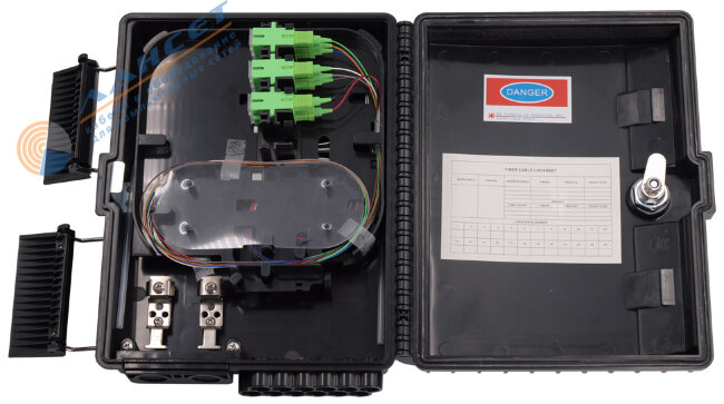 Терминальный FTTH бокс FAT-08 OUTDOOR (8 вол) Black