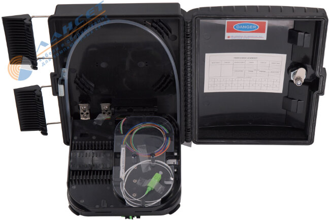 Терминальный FTTH бокс FAT-08 OUTDOOR (8 вол) Black