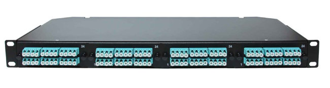 Кросс оптический стоечный КС-4К-1U-BK , 19", до 4 кассет MTP, (без кассет), черный