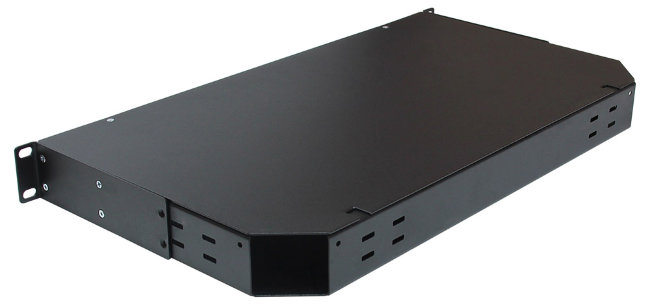 Кросс оптический стоечный КС-4К-1U-BK , 19", до 4 кассет MTP, (без кассет), черный