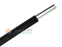 COVLINE FTTx (2D-M) 1 волокно G.657 A1, Black LSZH, 1000 м. кабель оптический c тросом (проволока)