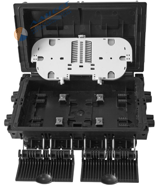 Терминальный FTTH бокс сплиттер-кросс BP027  OUTDOOR ЧЁРНЫЙ (24 вол)