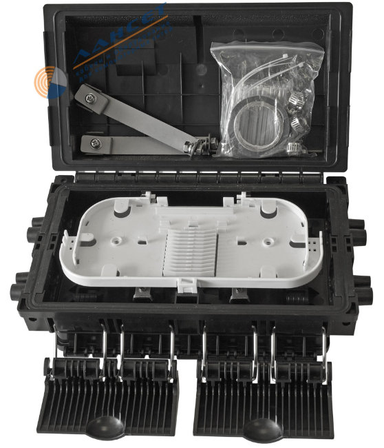 Терминальный FTTH бокс сплиттер-кросс BP027  OUTDOOR ЧЁРНЫЙ (24 вол)