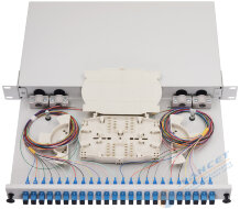 Кросс распределительный стоечный Basic Type укомплектованный, выдвижной 1U 19" 24 SC/UPC, серый Кросс распределительный стоечный Basic Type укомплектованный, выдвижной 1U 19" 24 SC/UPC, серый