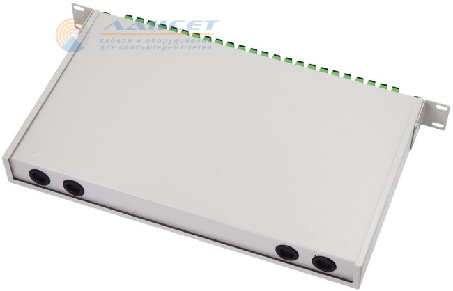 Кросс распределительный стоечный Basic Type укомплектованный, выдвижной 1U 19" 24 SC/APC, серый