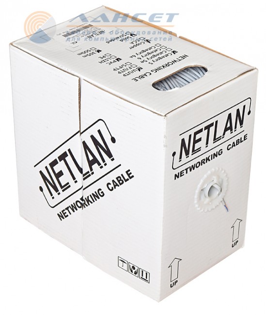 UTP 2PR NETLAN 24AWG CAT 5 INDOOR  (EC-UU002-5-PVC-GY) (кор 305м)