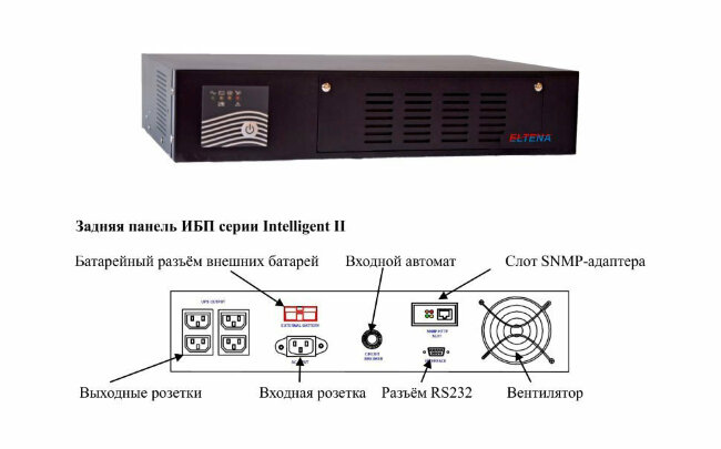 ИБП ELTENA Intelligent II 600RMLT