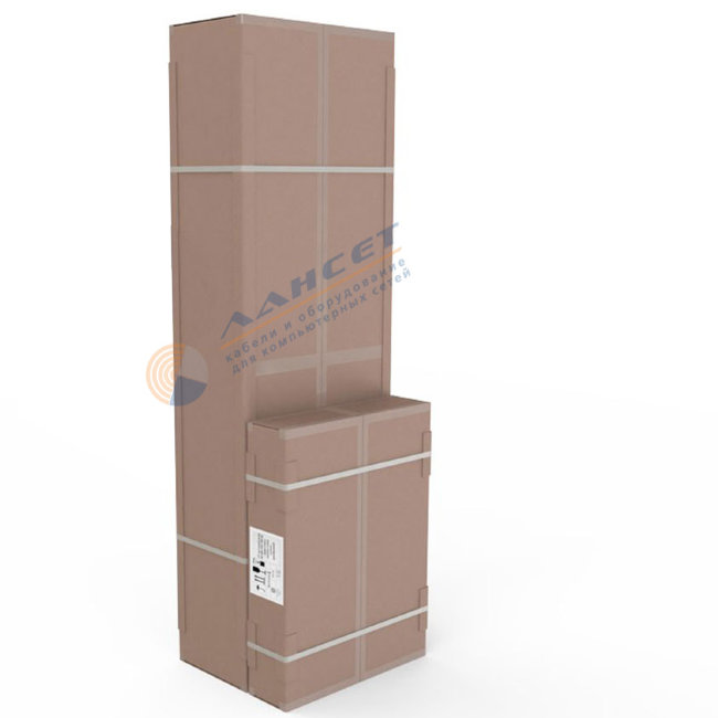 Шкаф напольный NTSS 19" дверь стекло, RAL 9005 чёрный