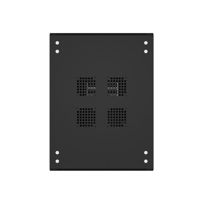 Шкаф напольный NTSS 19" дверь стекло, RAL 9005 чёрный