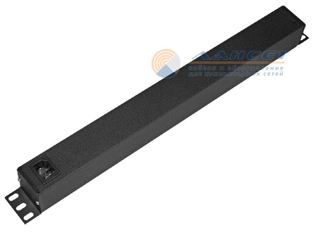 Блок розеток NTSS-PDU-DA1016, 19", 1U, алюминий, 1ф10A, 2.3кВт, (8) Schuko CEE 7/7, выкл. с подсв.и крыш., вх. 60320 С14