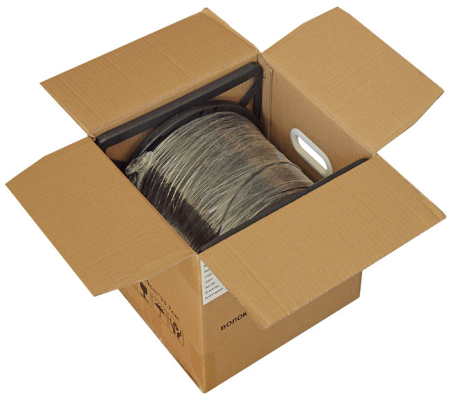 COVLINE FTTx (2M-M) 4 волокна G.657 A1, Black LSZH, 1000 м. кабель оптический c тросом (проволока)