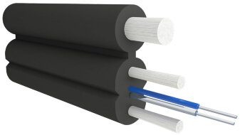 Alpha Mile Flex FTTx (2Д-Д) кабель оптический с тросом (FRP1.0мм) 2 волокна (кат1000м)