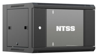 Настенный шкаф NTSS 19", дверь стекло, RAL 9005