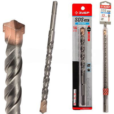 Бур 16х450мм по бетону ЗУБР, SDS-Plus