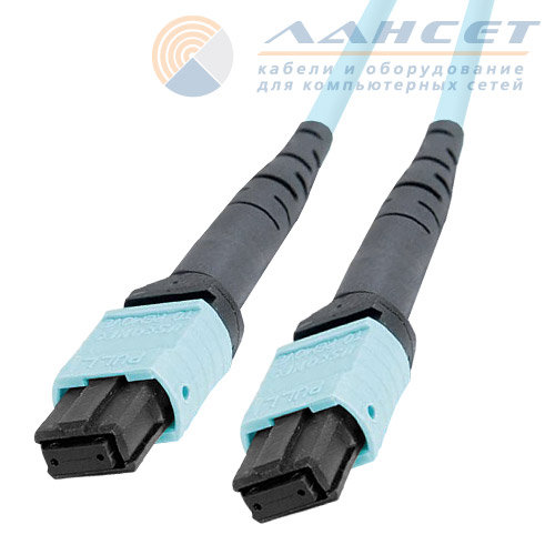 Шнур оптический (патчкорд) MPO-MPO Female-Female, 24 волокна MM 50/125 (OM3) 3.0мм 1м