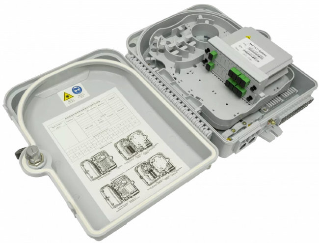 Терминальный FTTH бокс GJS-X24 OUTDOOR (24 вол) с креплением на столб